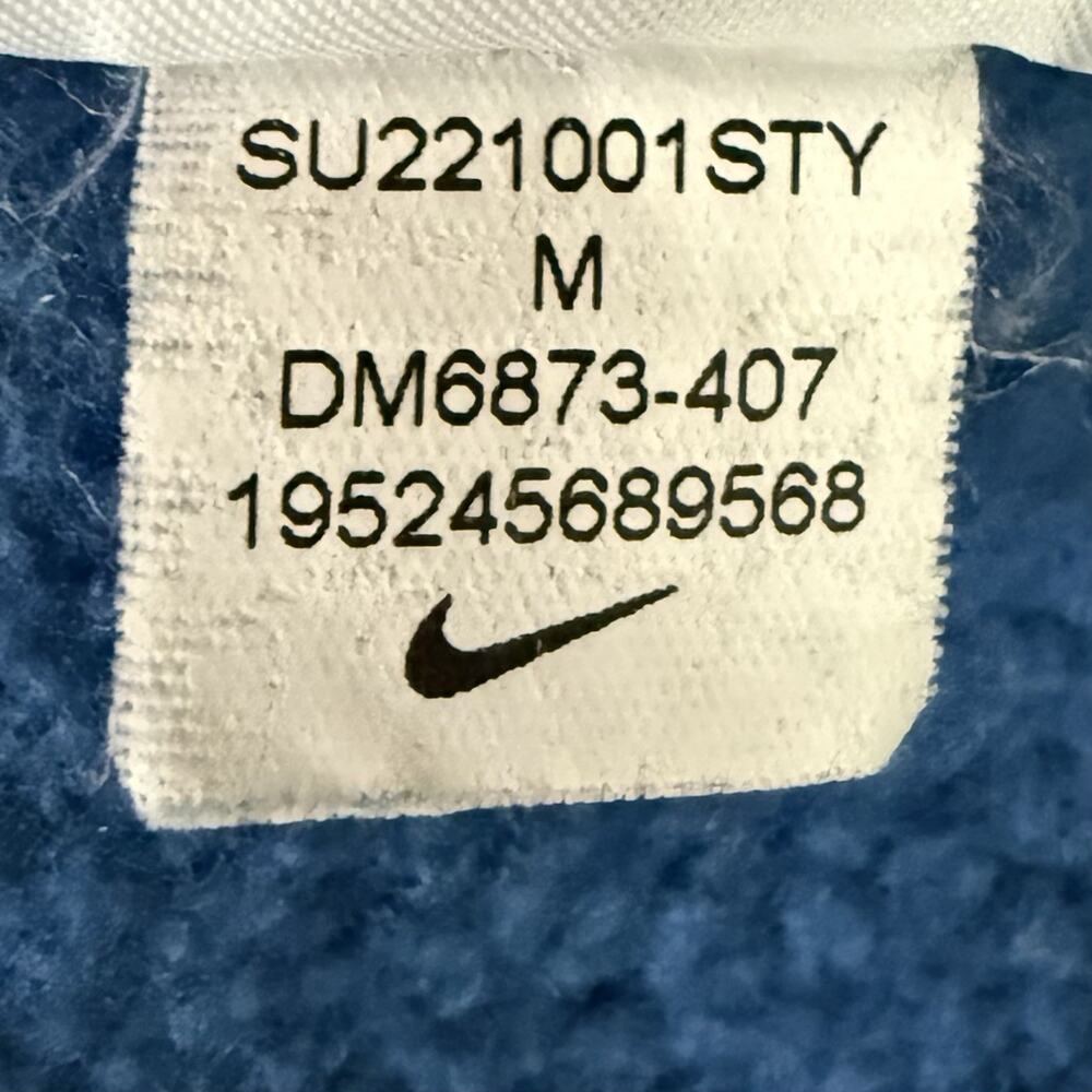 Nike Hoodie Mens Medium Blue Repeat Logo Pullover Sweatshirt Multi Swoosh - Picture 10 of 11